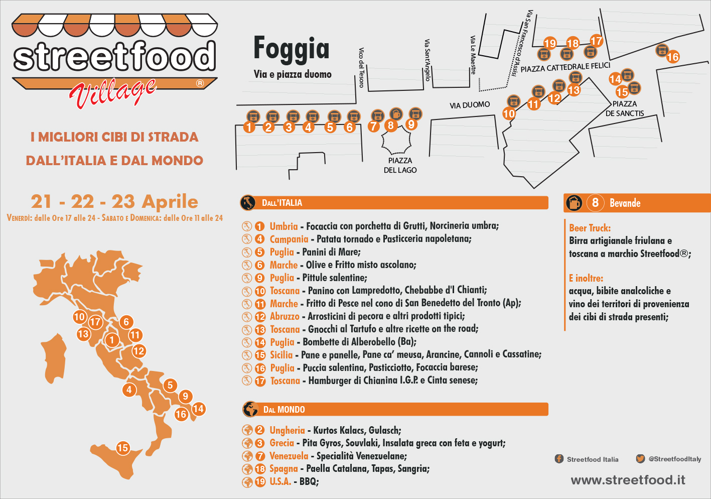 streetfood mappa foggia 2017